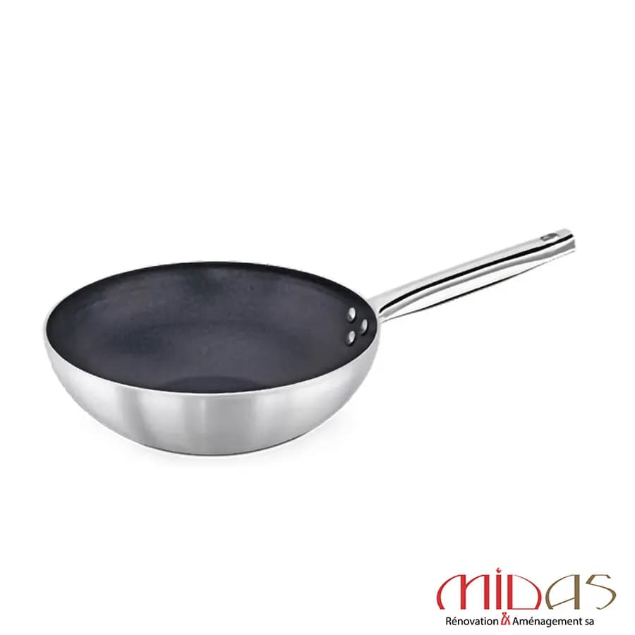 Poêle Wok 30 Cm Alm. Antiadhésif ( 12144030 )