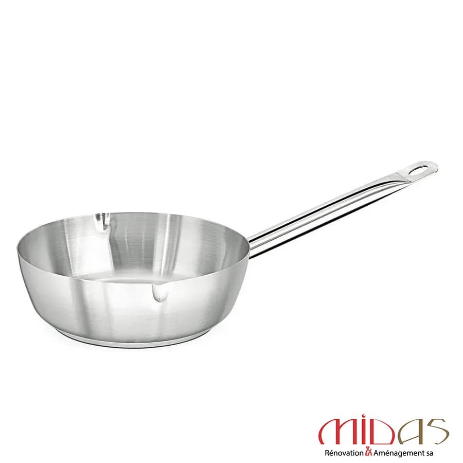 Sauteuse En Acier (Double Bouche) 24x8 Cm ( 30352408 )